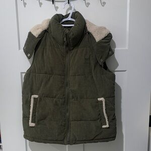 Hurley Olive Green Corduroy Vest